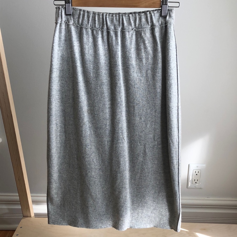 Oak and Fort Grey Knit Skirt